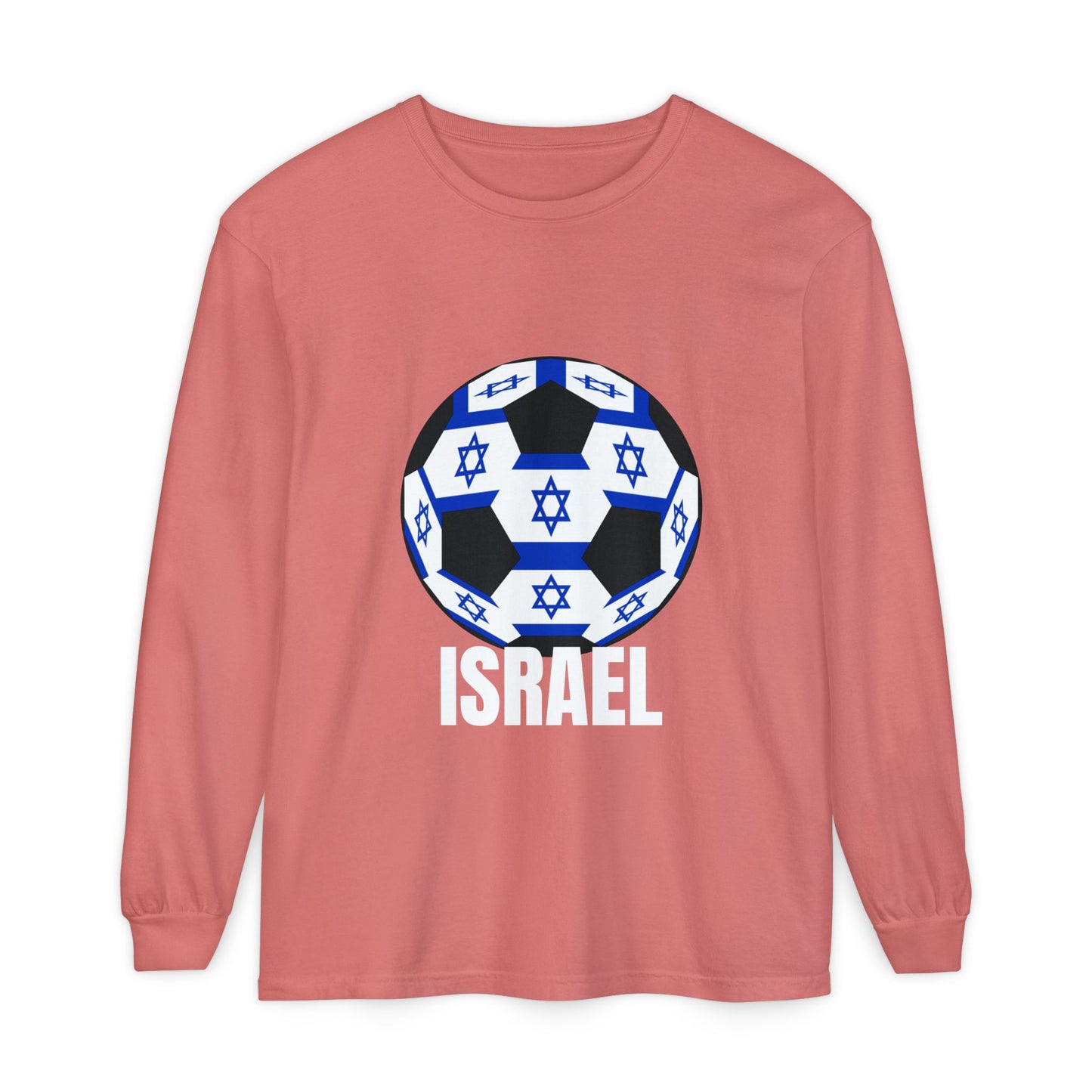 Israel Fan Specialty Soccer Ball Design Long Sleeve Tee