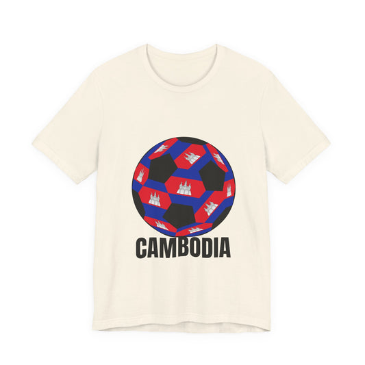 Cambodia Fan Specialty Soccer Ball Design T Shirt