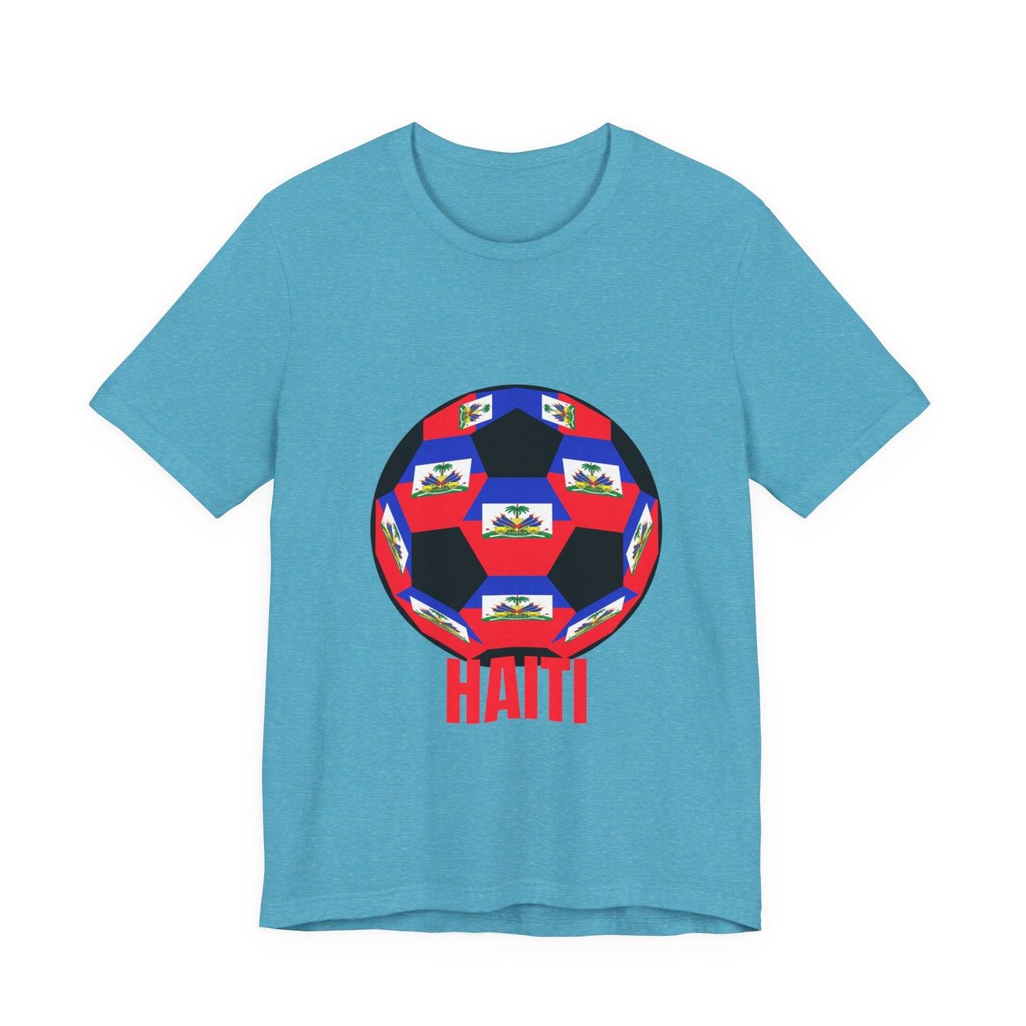 Haiti Fan Specialty Soccer Ball Design T Shirt