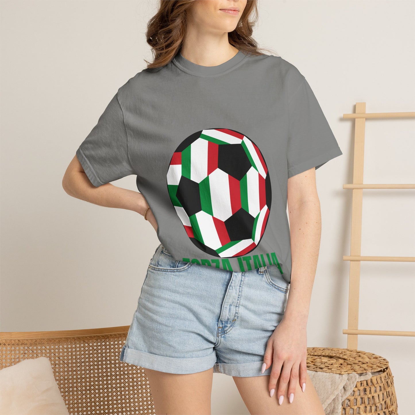 Forza Italia Fan Specialty Soccer Ball Design T Shirt