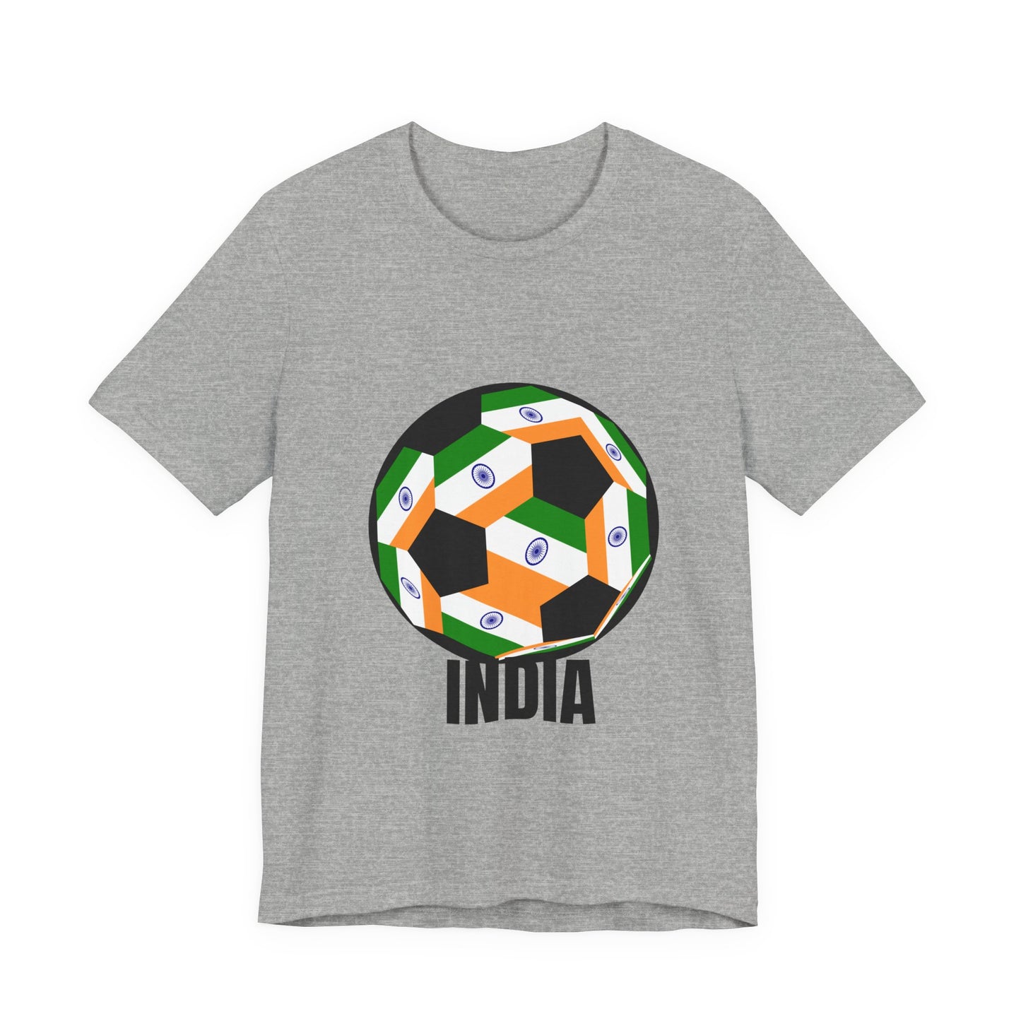 India Fan Specialty Soccer Ball Design T Shirt