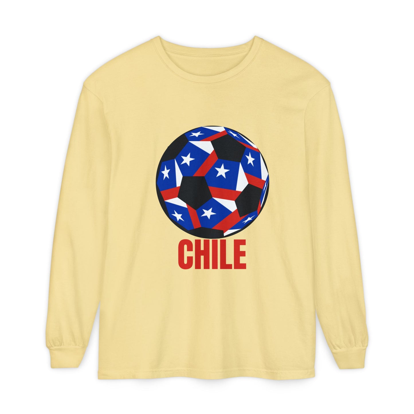 Chile Fan Specialty Soccer Ball Long Sleeve Tee