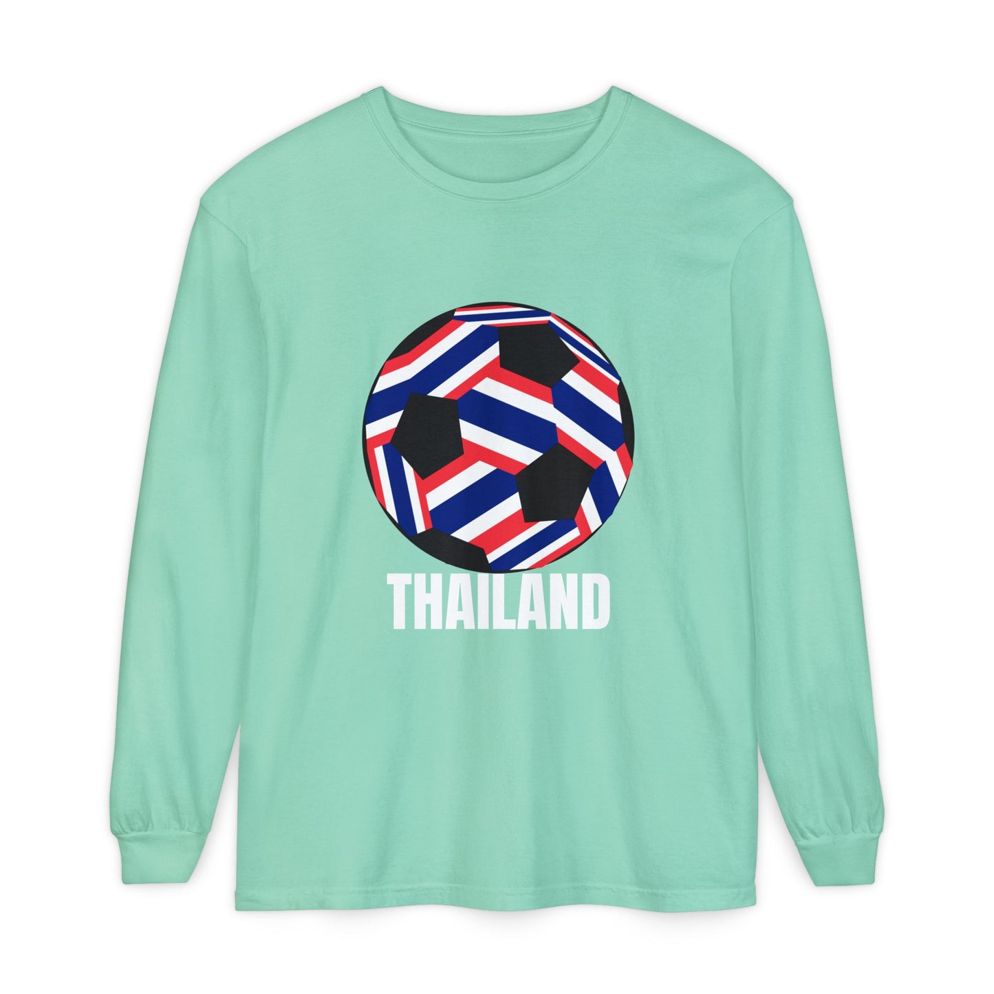 Thailand Fan Specialty Soccer Ball Design  Long Sleeve Tee