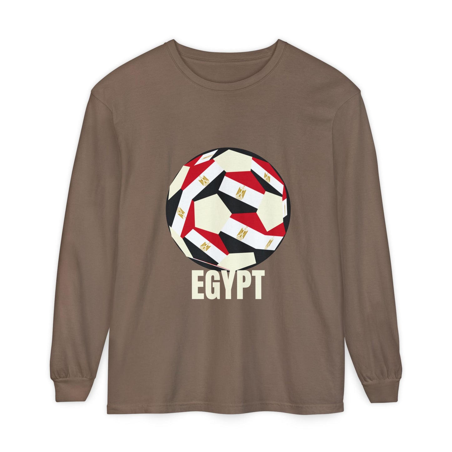 Egypt Fan Specialty Soccer Ball Design Long Sleeve Tee