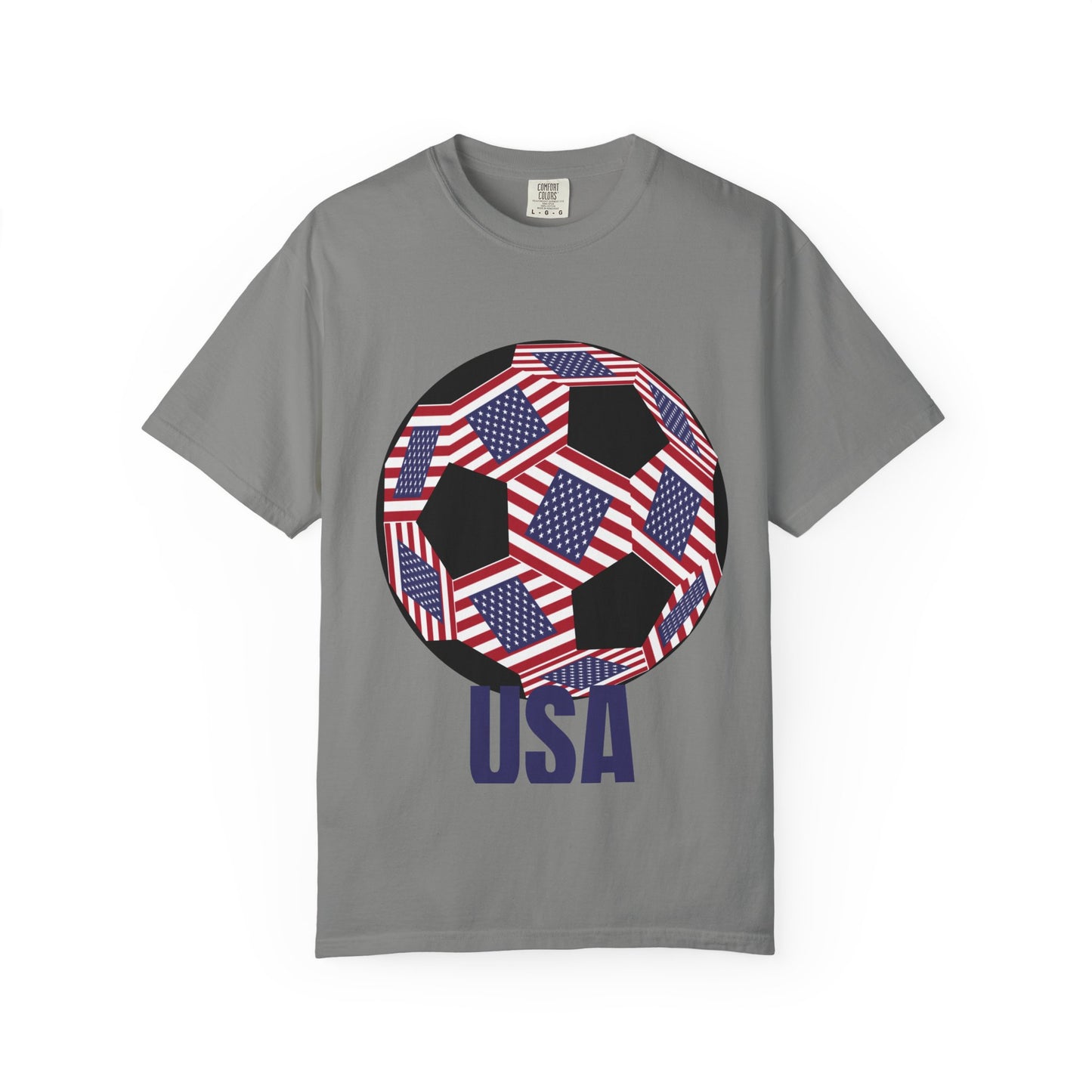 Patriotic USA Fan Specialty Soccer Ball Design T Shirt