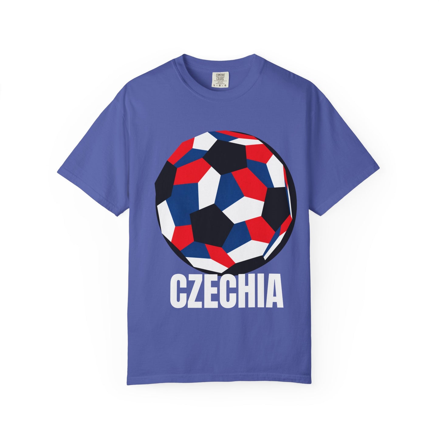 Czechia Fan Specialty Soccer Ball Design T Shirt