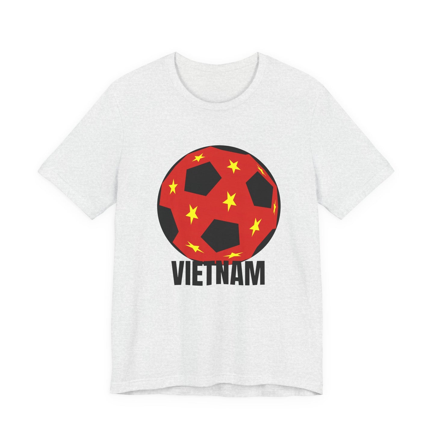 Vietnam Fan Specialty Soccer Ball Design T Shirt Black Text
