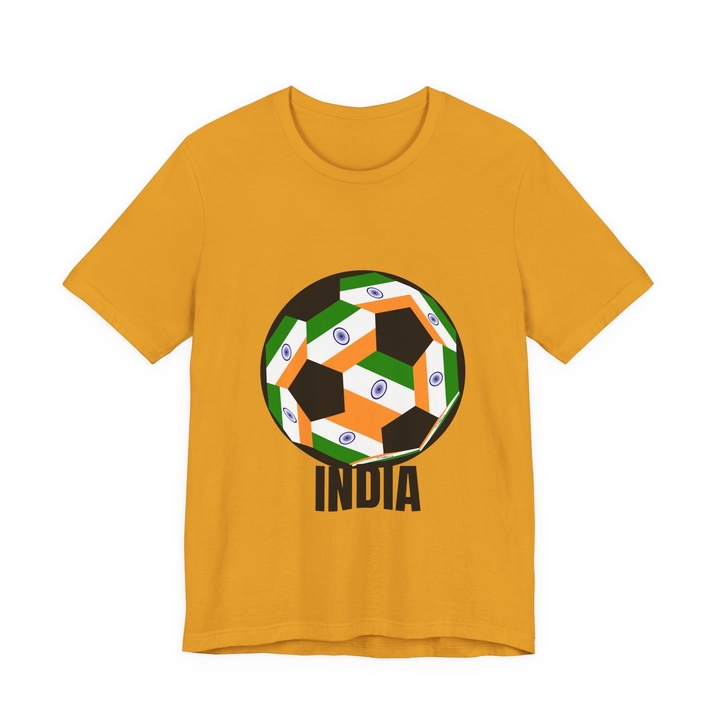 India Fan Specialty Soccer Ball Design T Shirt