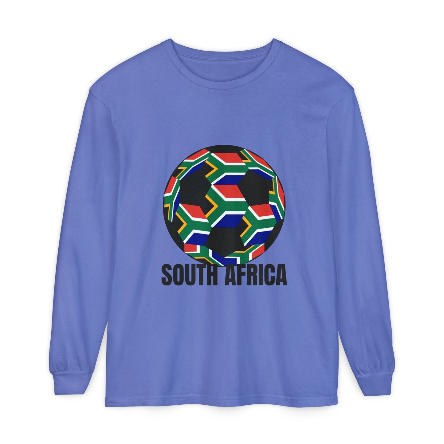 South Africa Fan Specialty Soccer Ball Design Long Sleeve Shirt