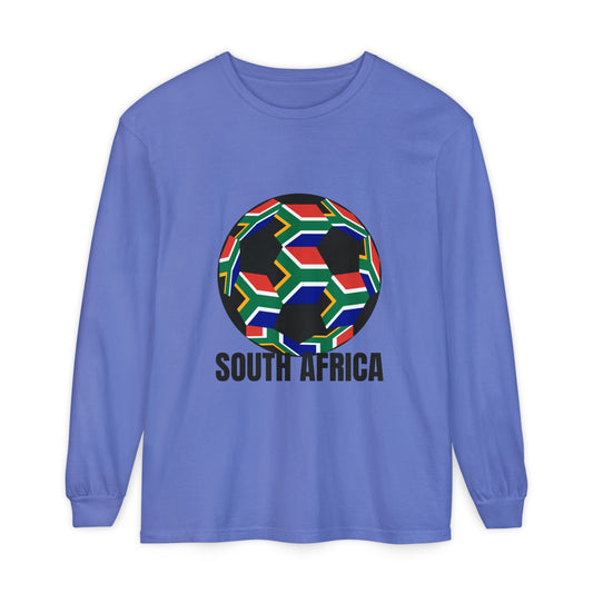 South Africa Fan Specialty Soccer Ball Design Long Sleeve Shirt