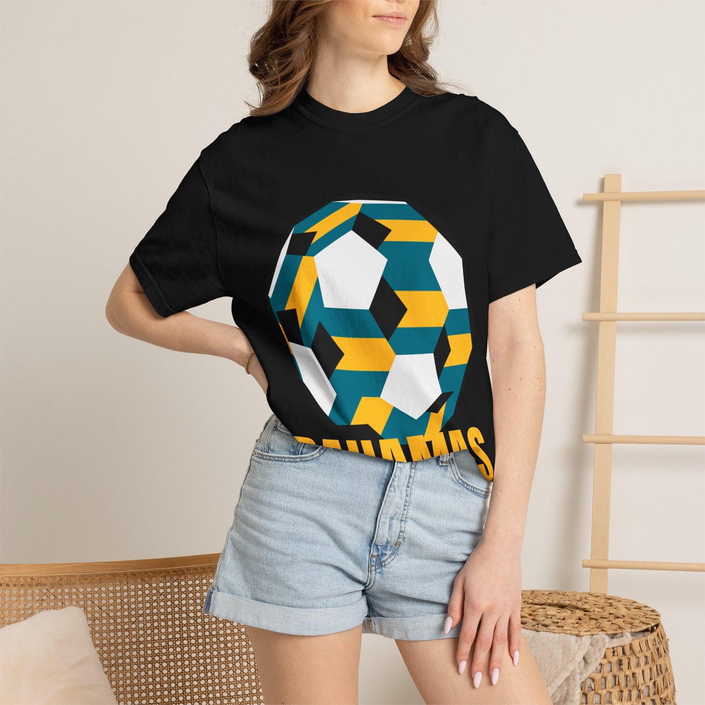 Bahamas Fan Specialty Soccer Ball Design T Shirt