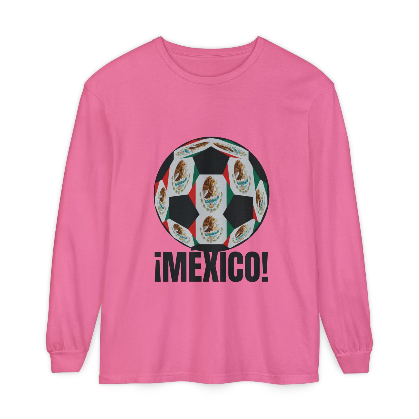 !Mexico! Fan Specialty Soccer Ball Design Long Sleeve