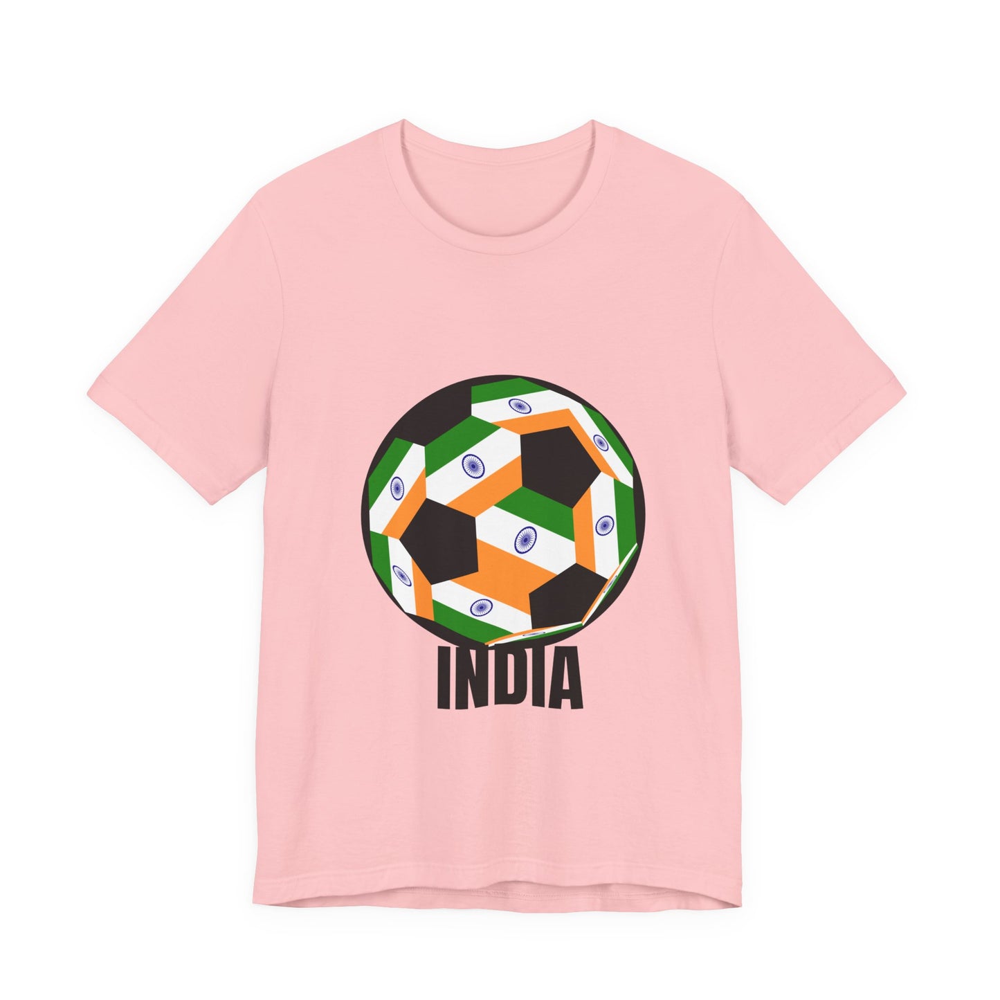 India Fan Specialty Soccer Ball Design T Shirt