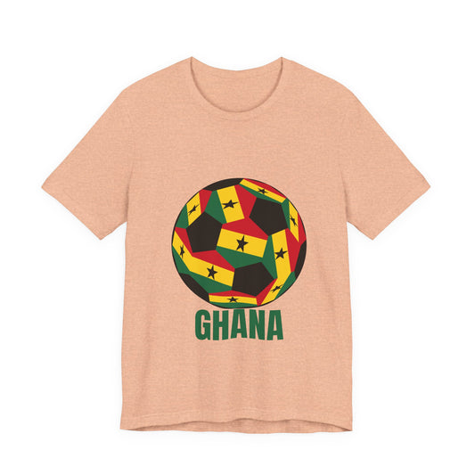 Ghana Fan Specialty Soccer Ball Design T Shirt