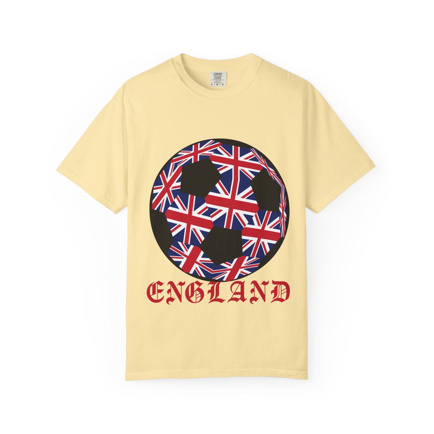 Old English Style Specialty Soccer Ball Design T Shirt