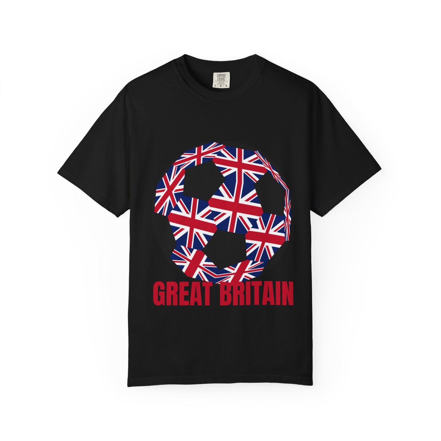 Great Britain Fan Specialty Soccer Ball Design T Shirt
