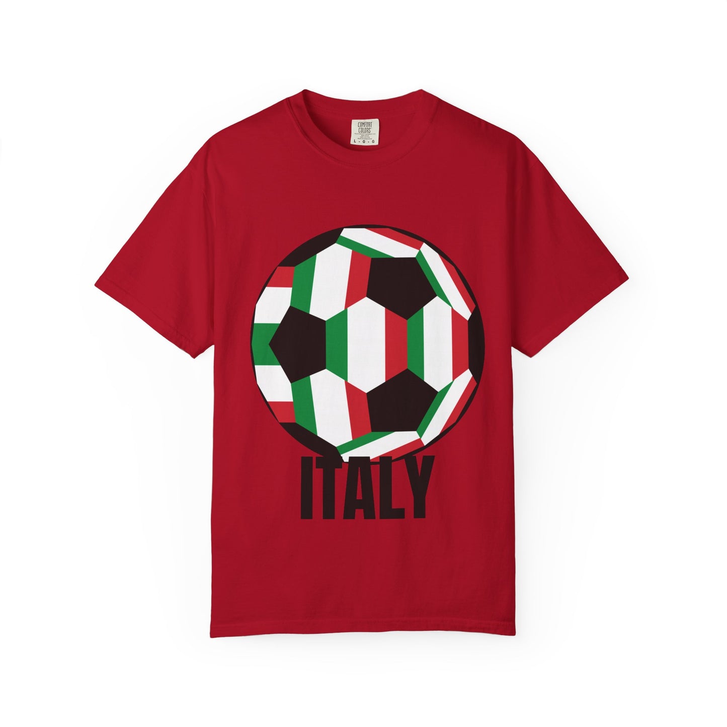 Italy Fan Specialty Soccer Ball Design T Shirt