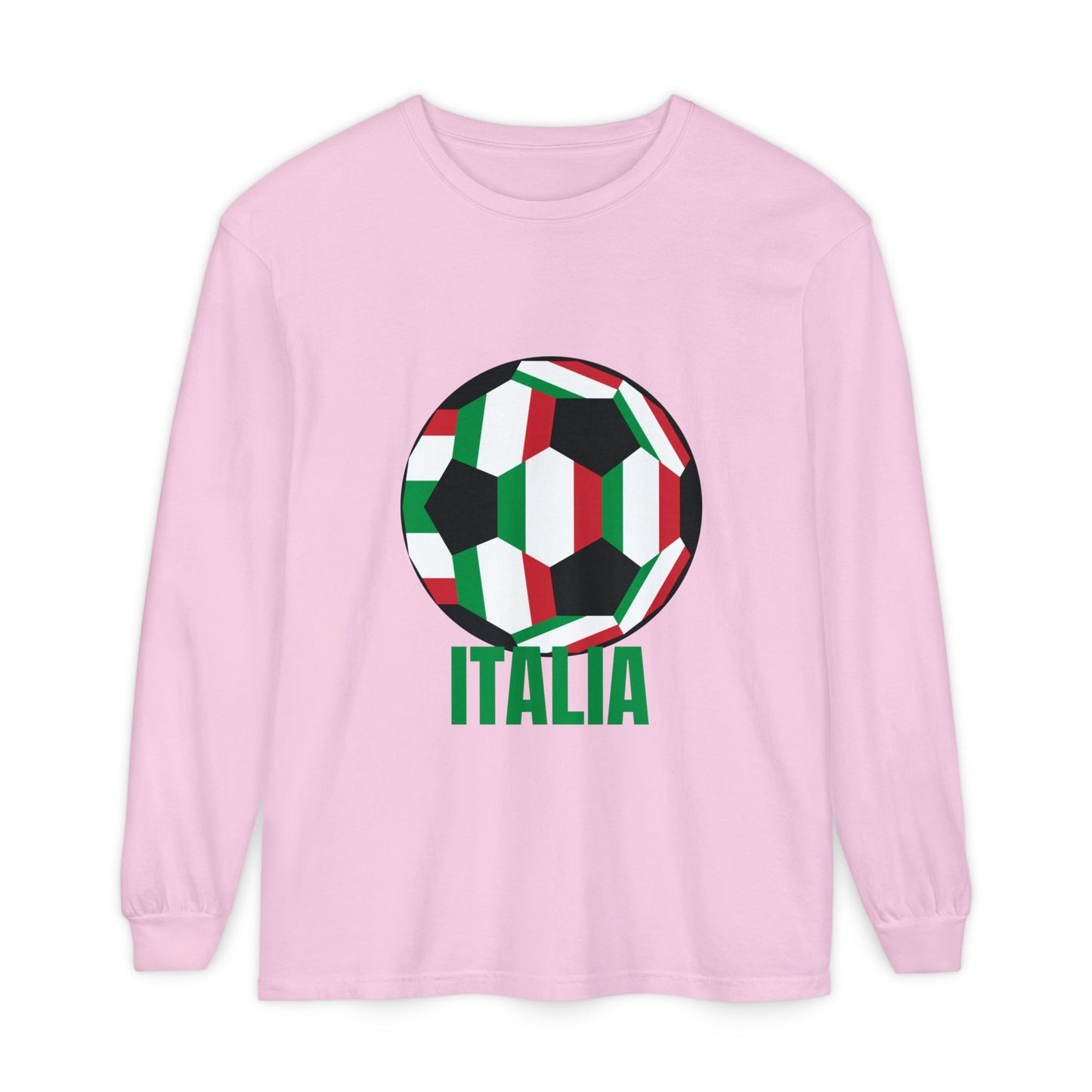 Italia Fan Specialty Soccer Ball Design  Long Sleeve Shirt