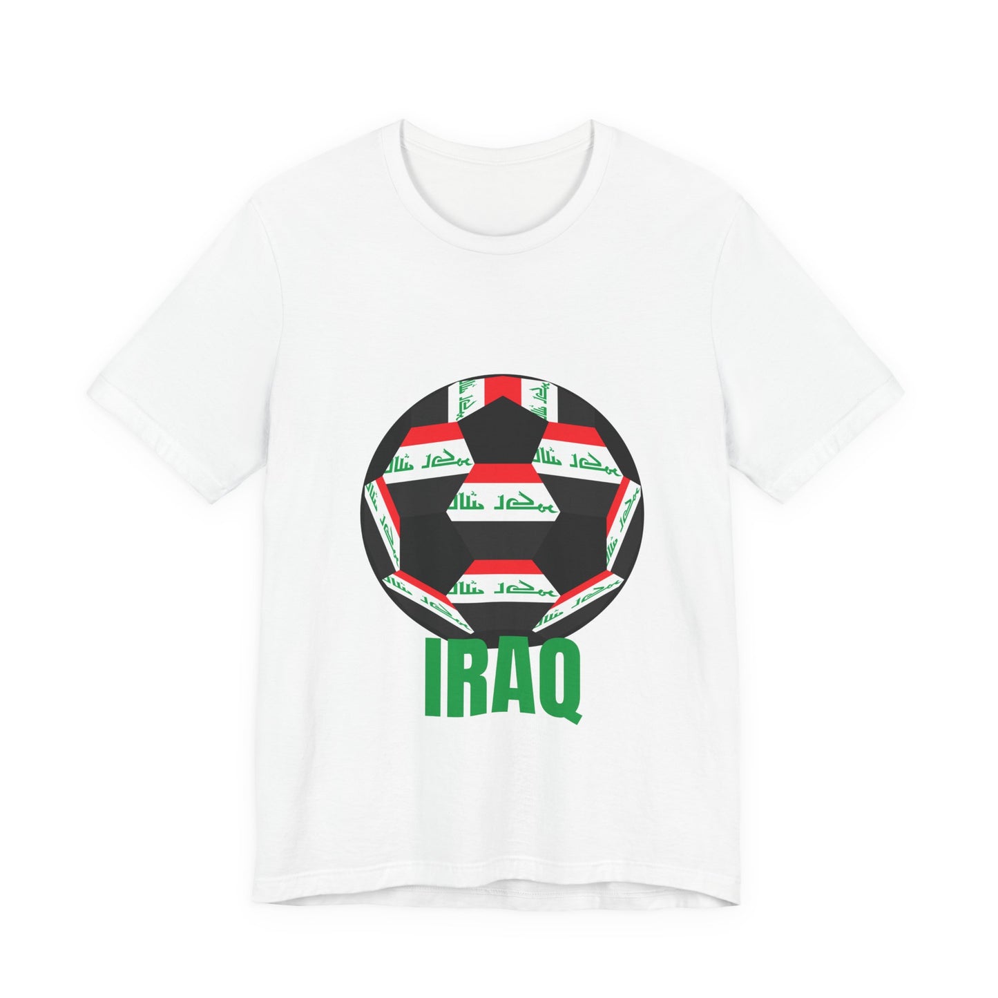 Iraq Fan Specialty Soccer Ball Design T Shirt