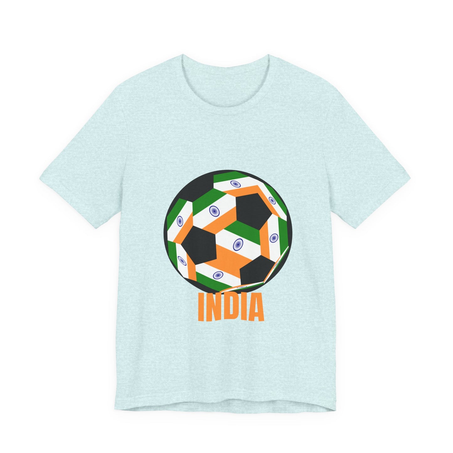 India Fan Specialty Soccer Ball Design T Shirt