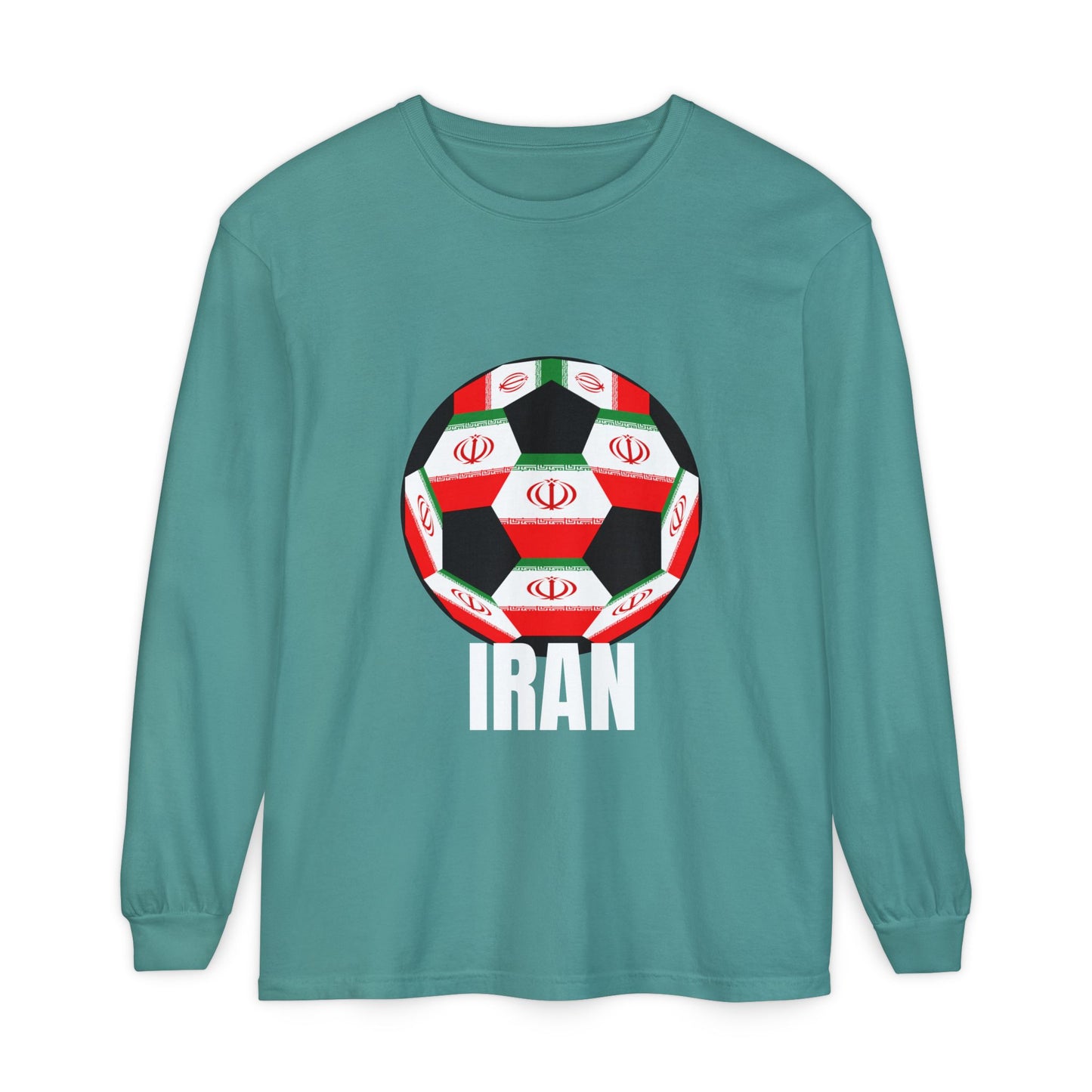 Iran Fan Specialty Soccer Ball Design  Long Sleeve Shirt