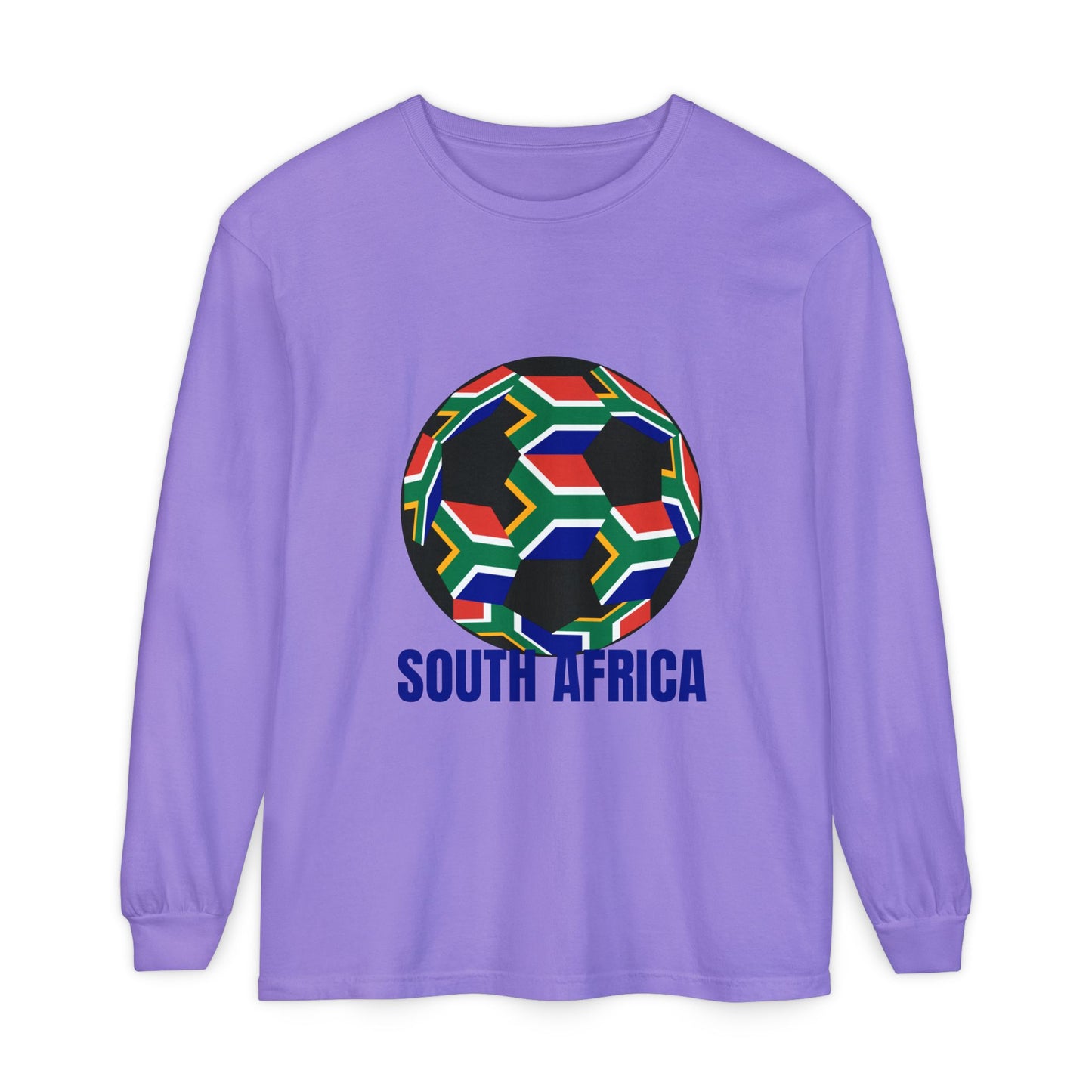 South Africa Fan Specialty Soccer Ball Design Long Sleeve Tee