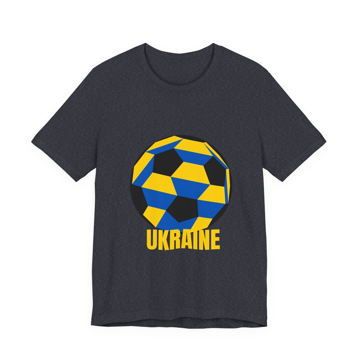 Ukraine Fan Specialty Soccer Ball Design T Shirt