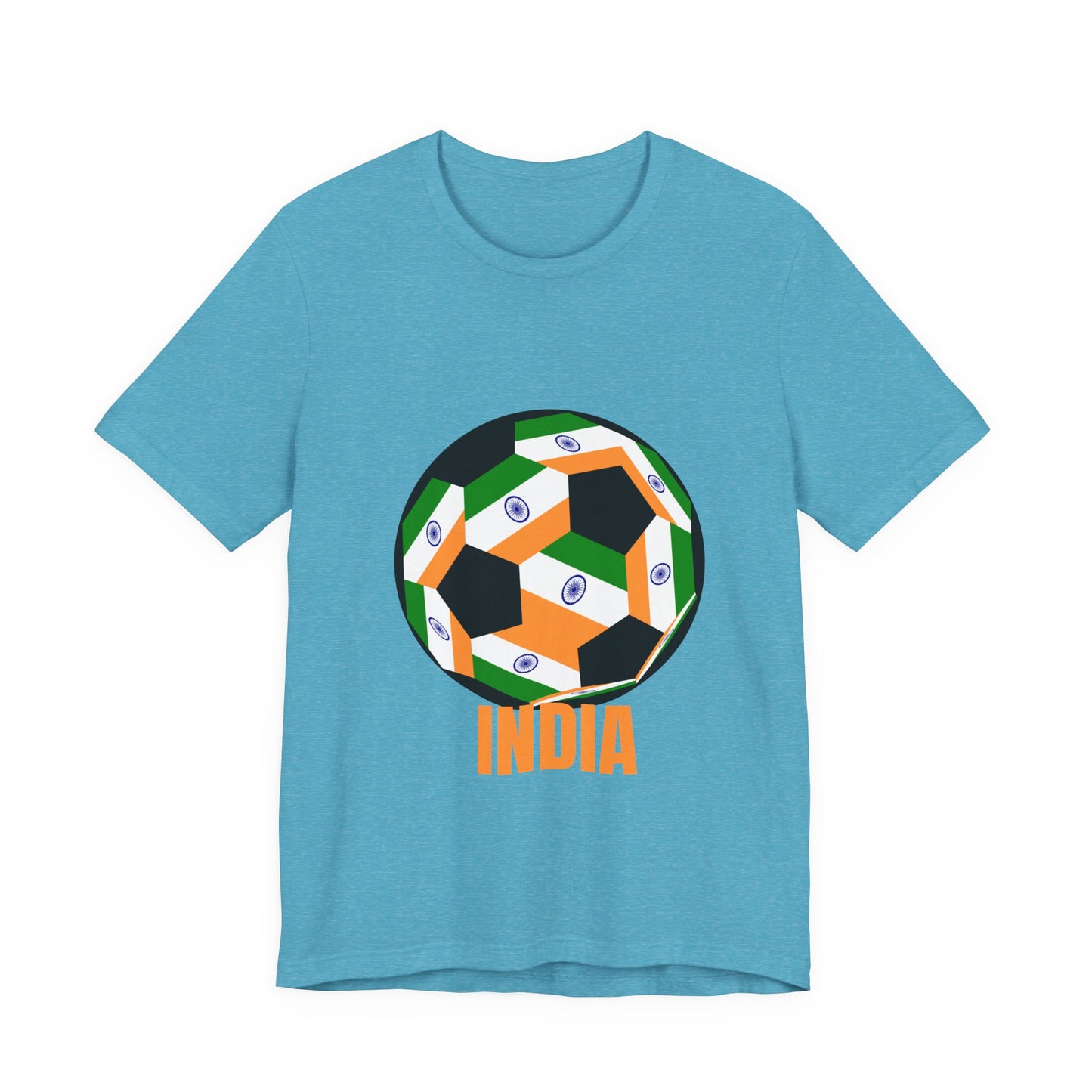 India Fan Specialty Soccer Ball Design T Shirt