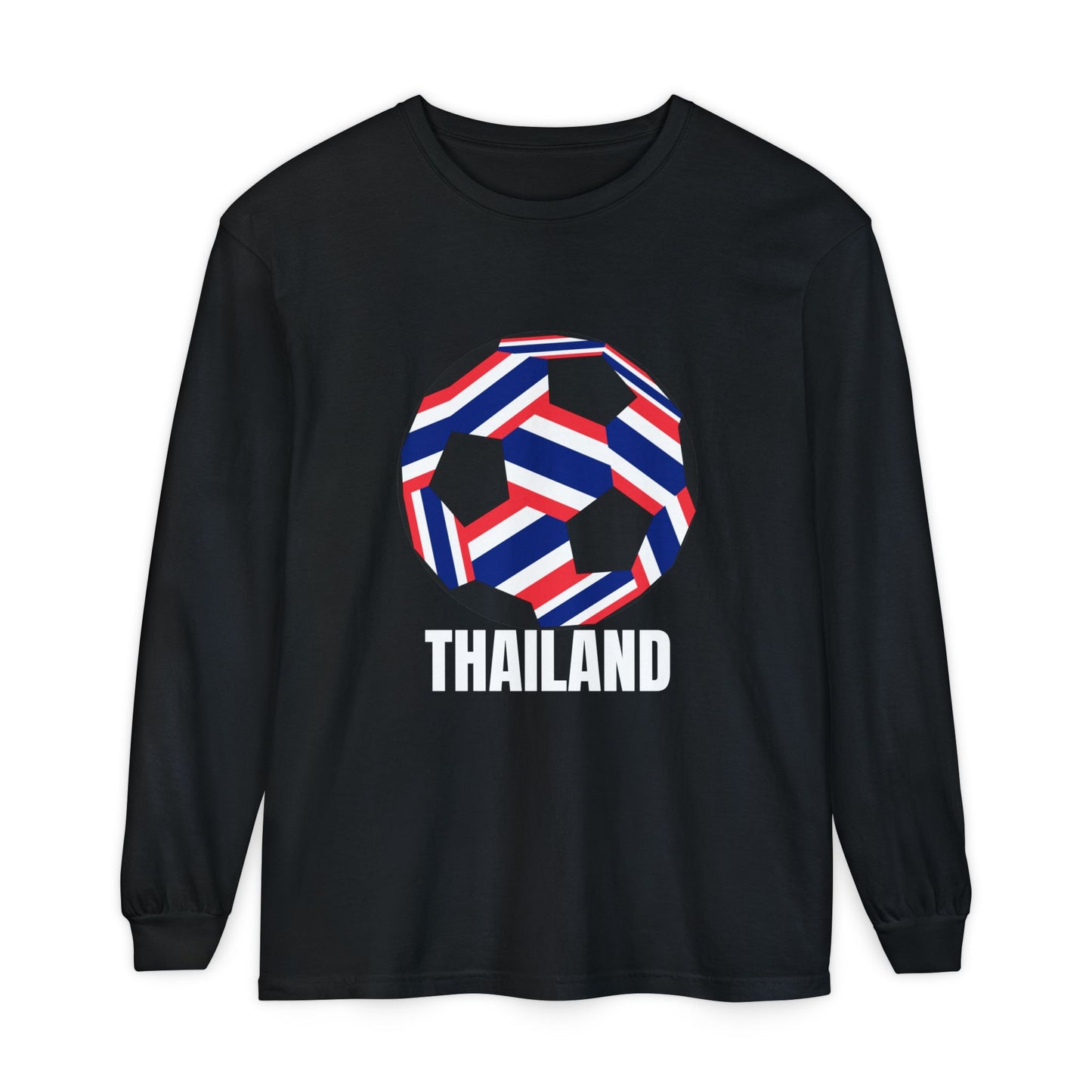 Thailand Fan Specialty Soccer Ball Design  Long Sleeve Tee