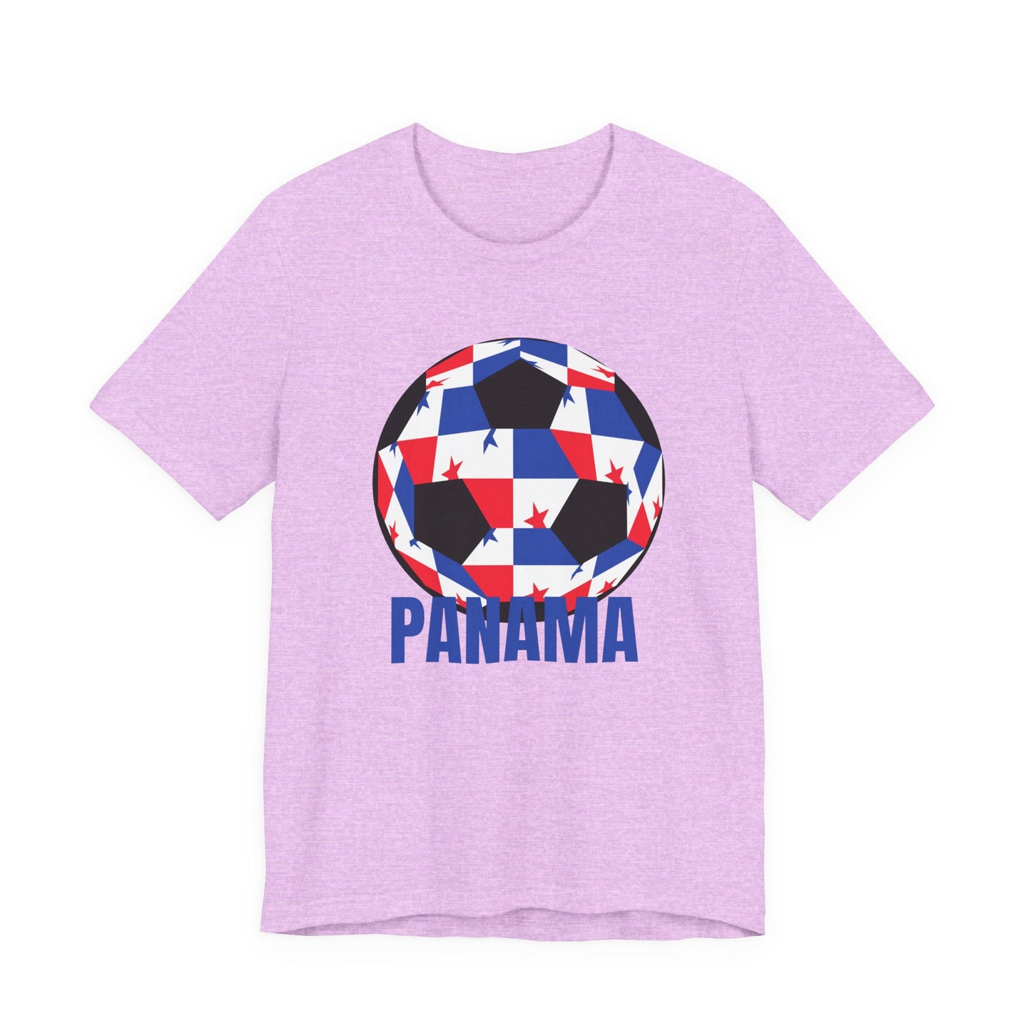 Panama Fan Specialty Soccer Ball Design T Shirt Black Text