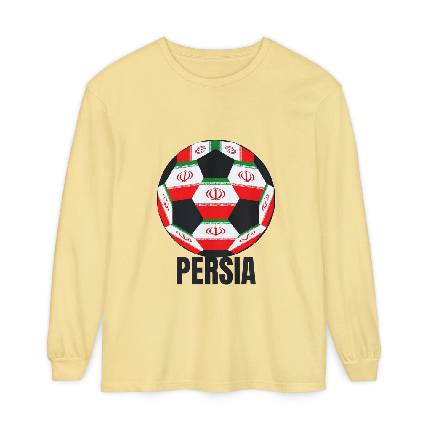 Persia Fan Specialty Soccer Ball Design  Long Sleeve Tee