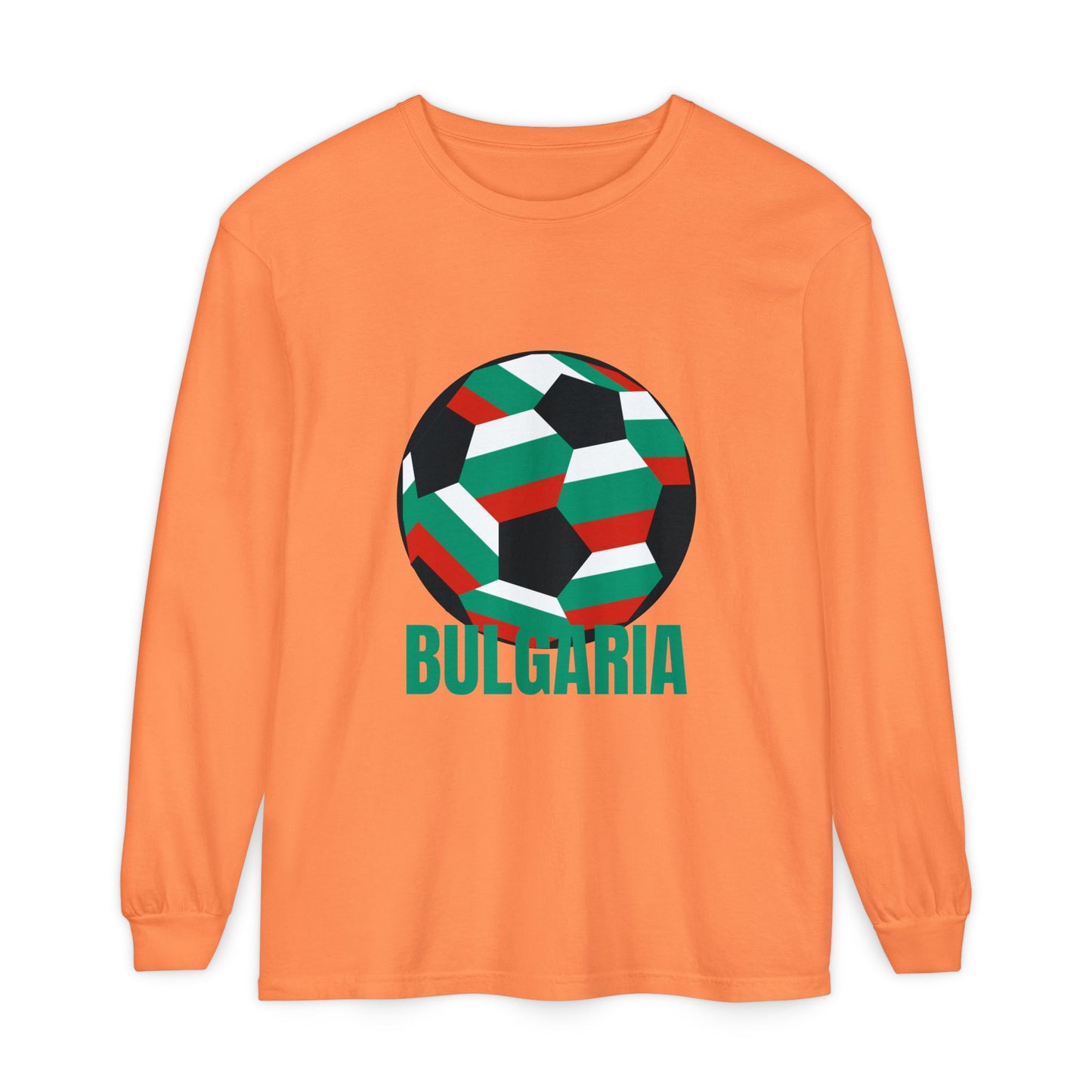 Bulgaria Fan Specialty Soccer Ball Design Long Sleeve Tee