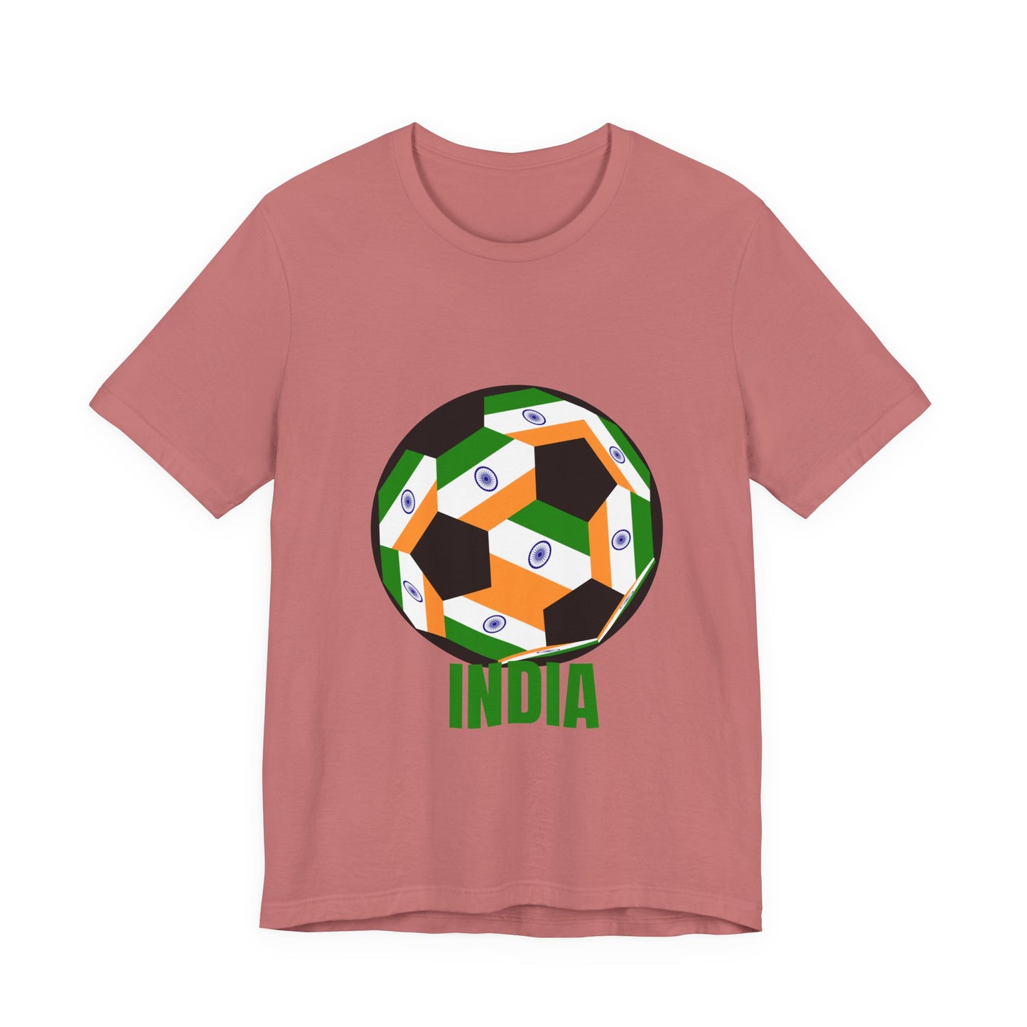India Fan Specialty Soccer Ball Design T Shirt