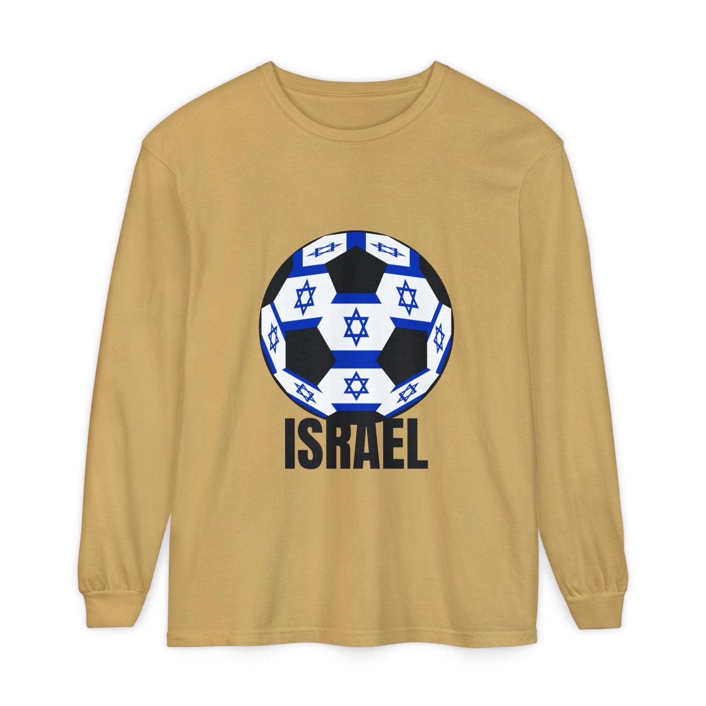 Israel Fan Specialty Soccer Ball Design Long Sleeve Tee