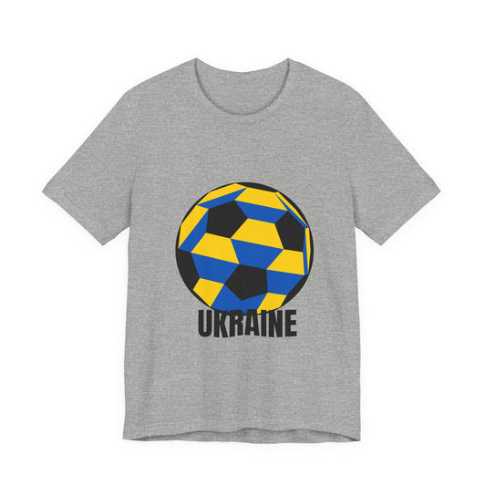 Ukraine Fan Specialty Soccer Ball Design T Shirt