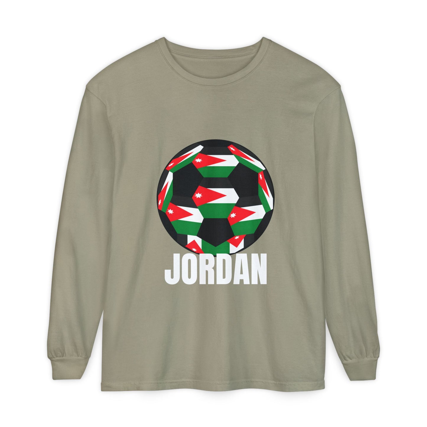 Jordan Fan Specialty Soccer Ball Design Long Sleeve Tee