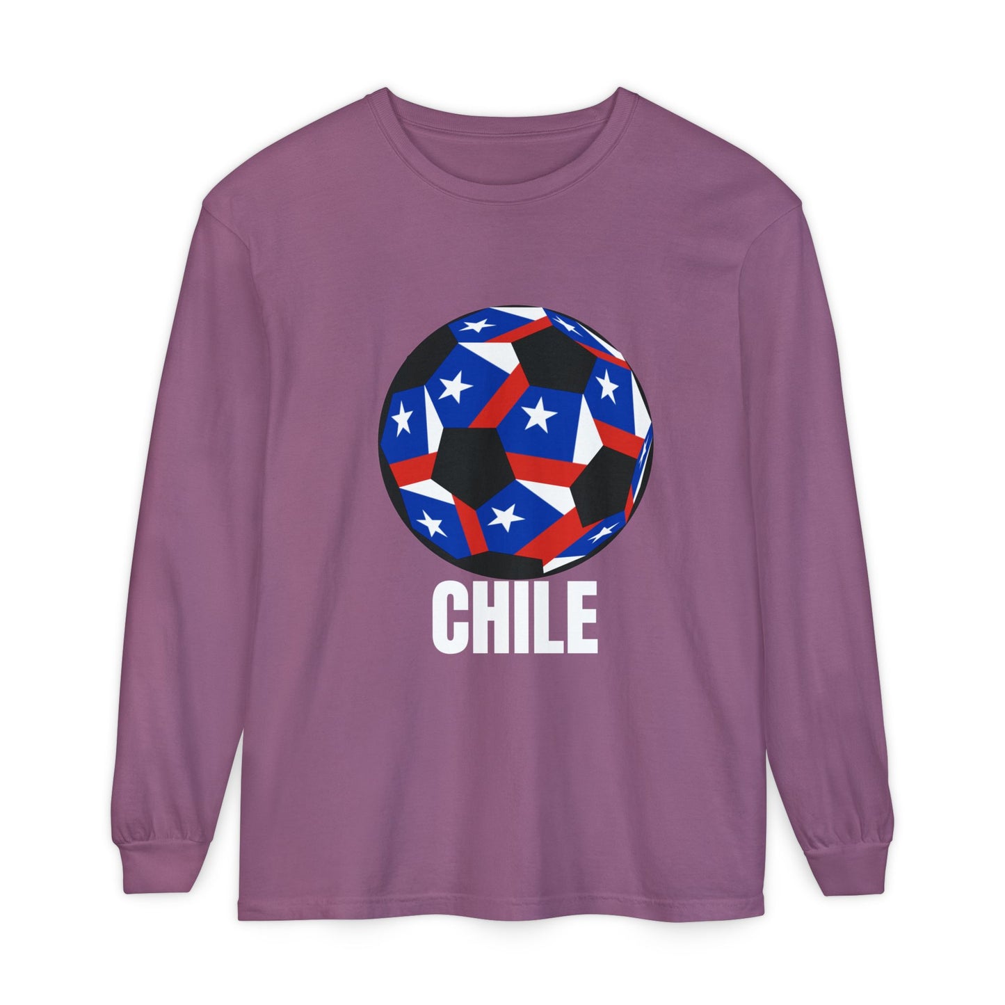 Chile Fan Specialty Soccer Ball Long Sleeve Shirt