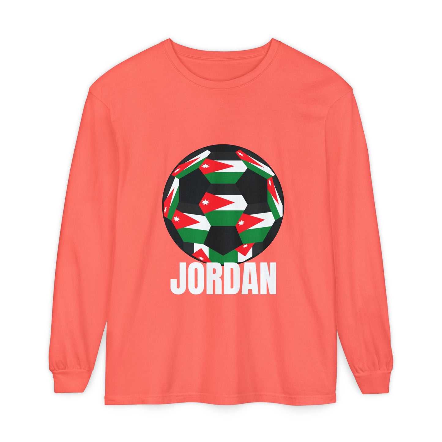 Jordan Fan Specialty Soccer Ball Design Long Sleeve Tee