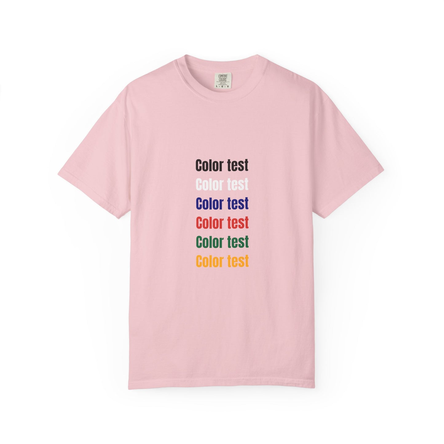 Color Test T-Shirt — Minimalist Text Graphic Tee