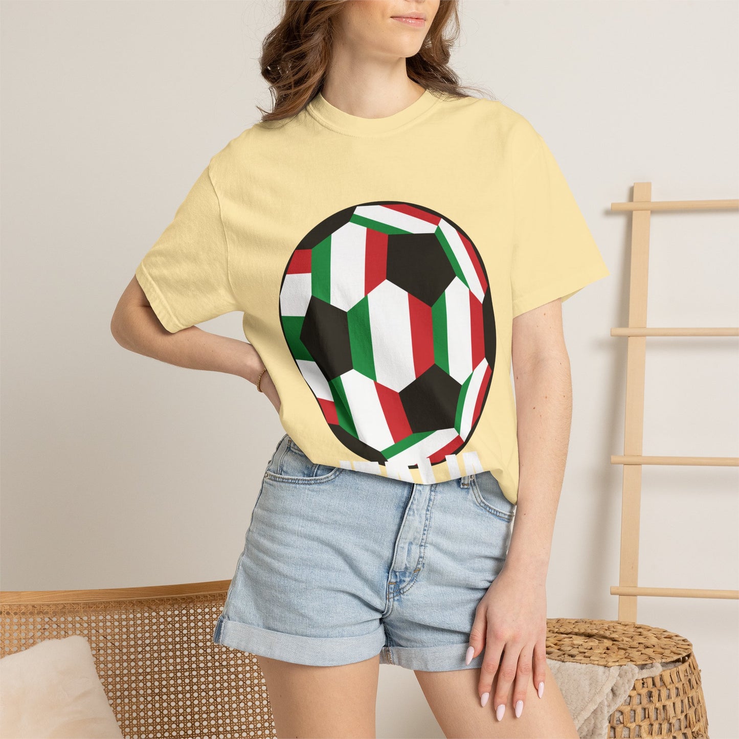 Italia Fan Specialty Soccer Ball Design T Shirt