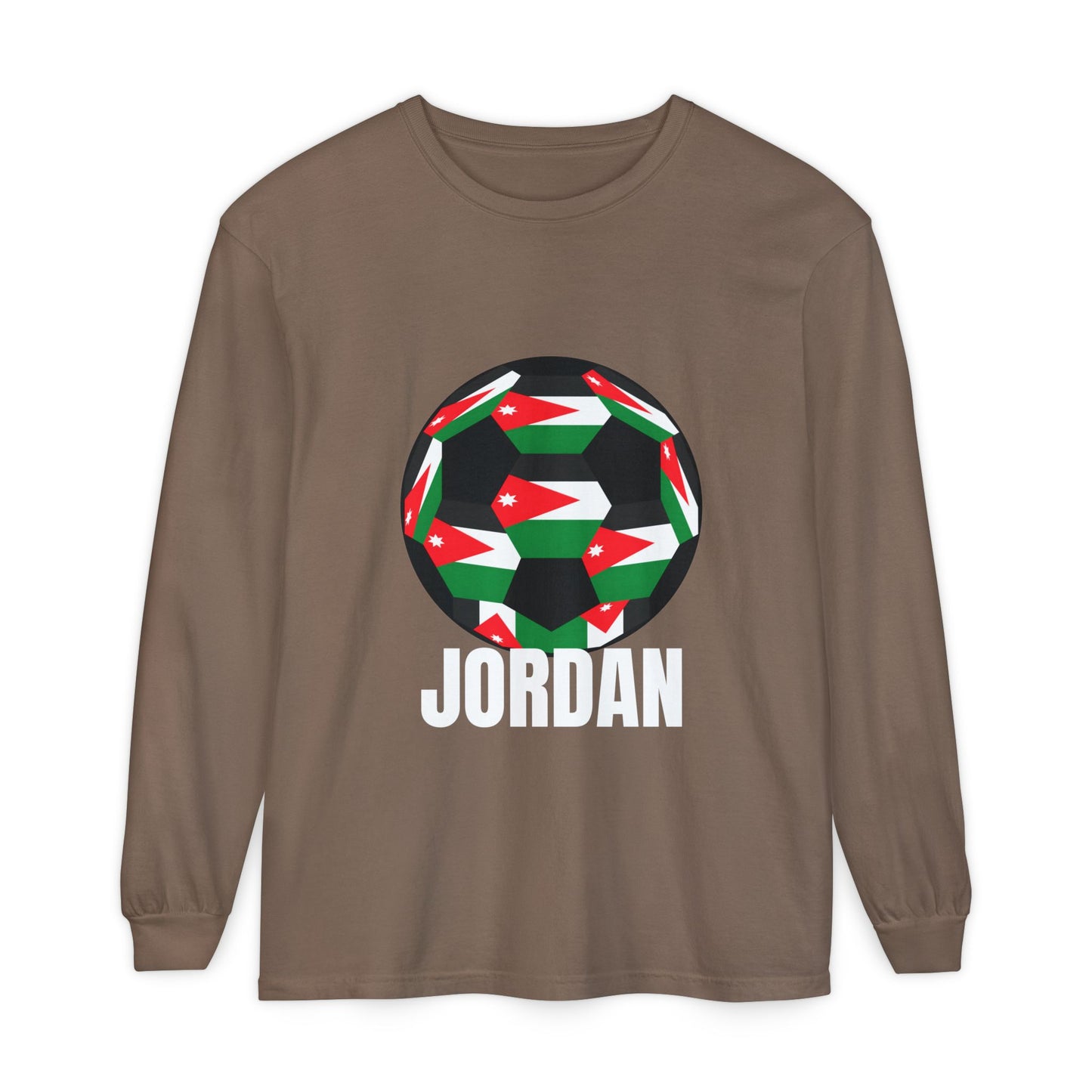 Jordan Fan Specialty Soccer Ball Design Long Sleeve Tee