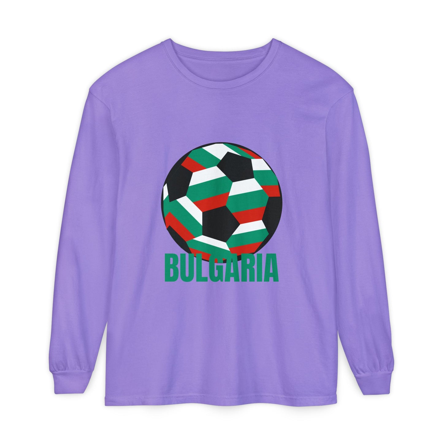 Bulgaria Fan Specialty Soccer Ball Design Long Sleeve Tee