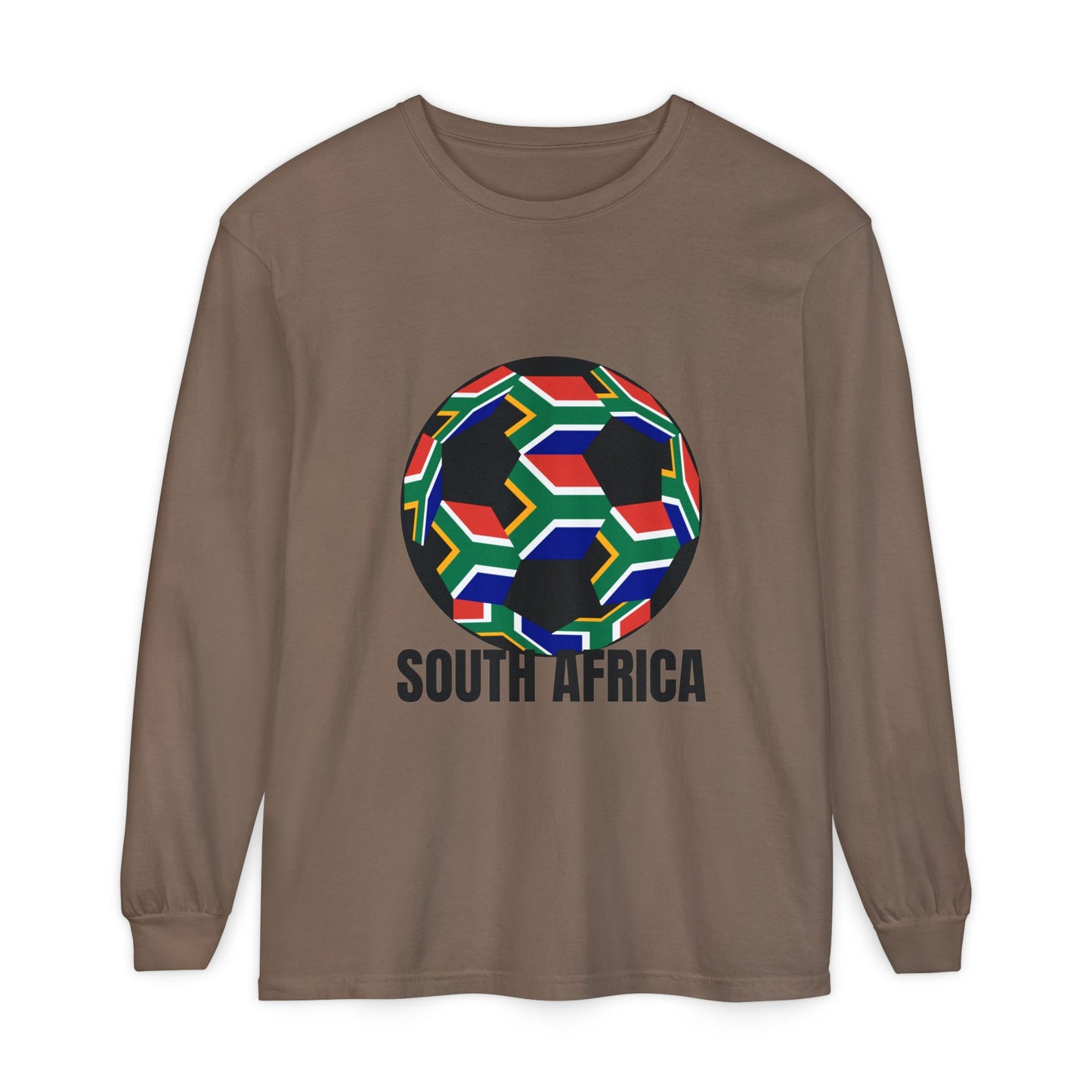 South Africa Fan Specialty Soccer Ball Design Long Sleeve Shirt