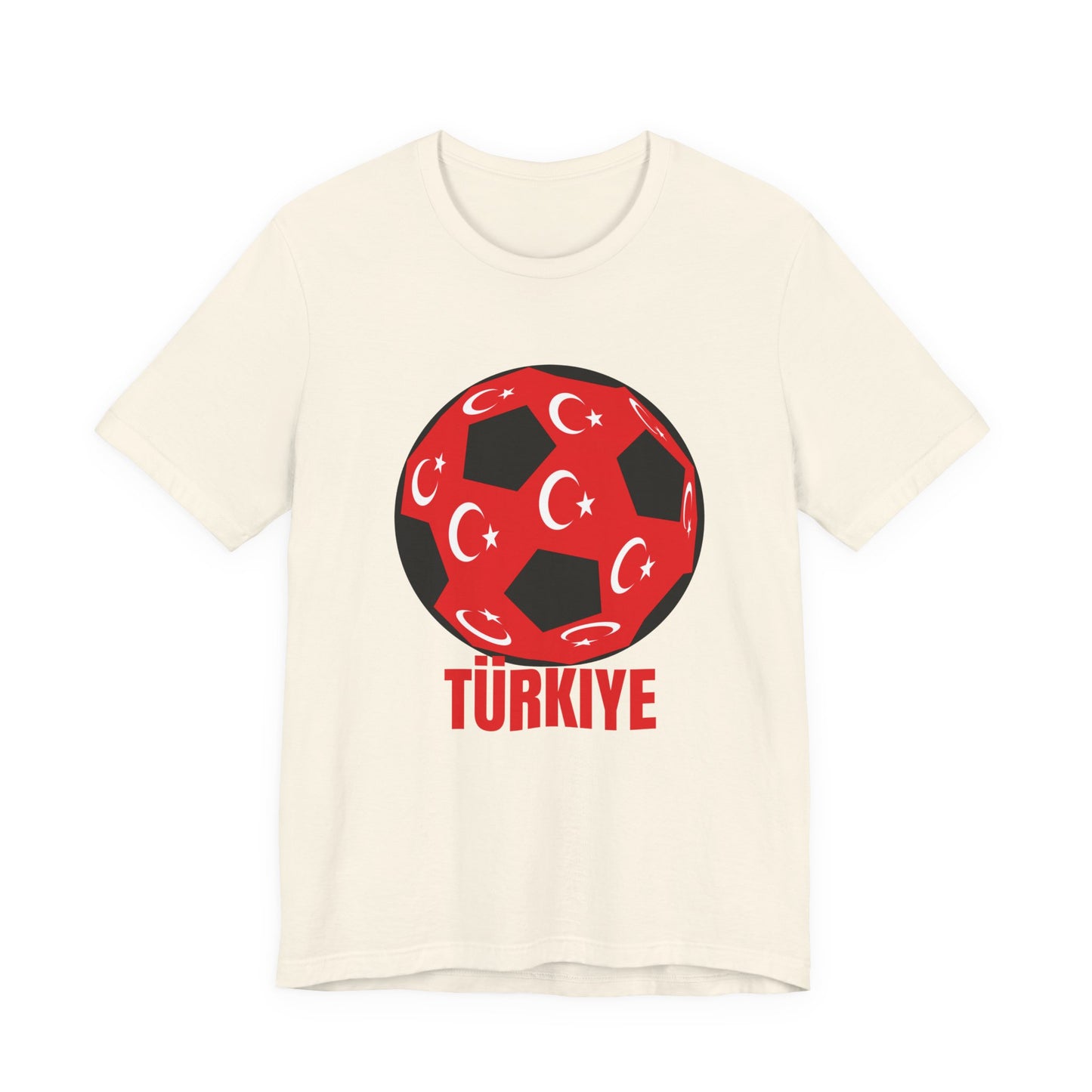 Türkiye Fan Specialty Soccer Ball Design T Shirt Red Text