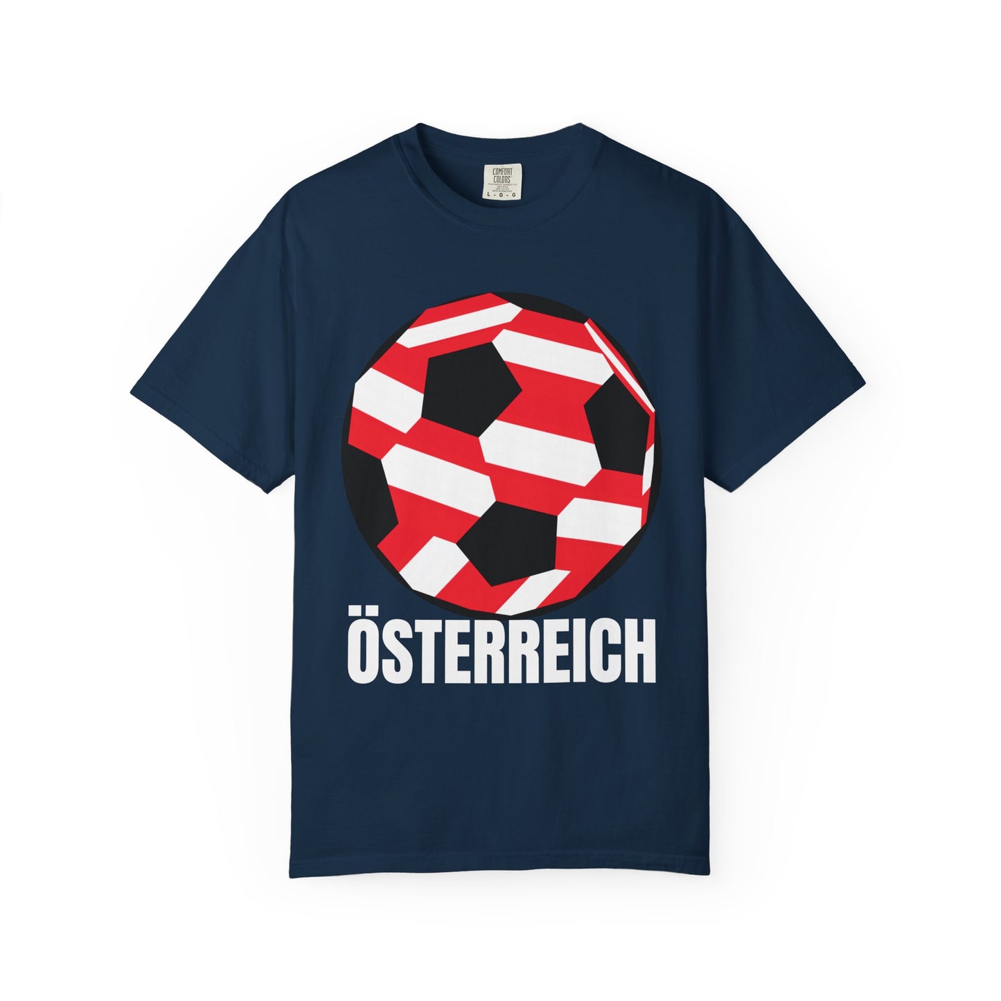Austria Football Fan Old School Osterreich Custom Soccer Ball Design T-Shirt