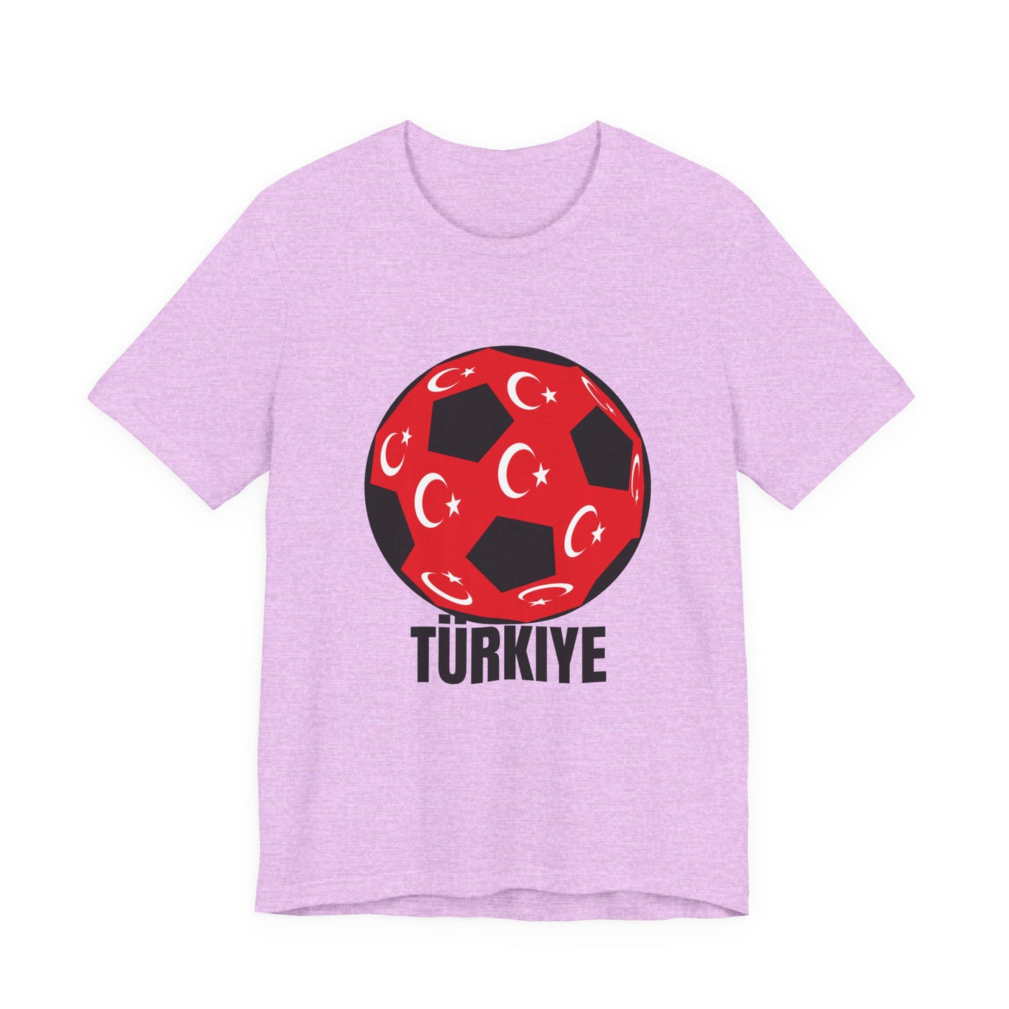 Türkiye Fan Specialty Soccer Ball Design T Shirt Black Text