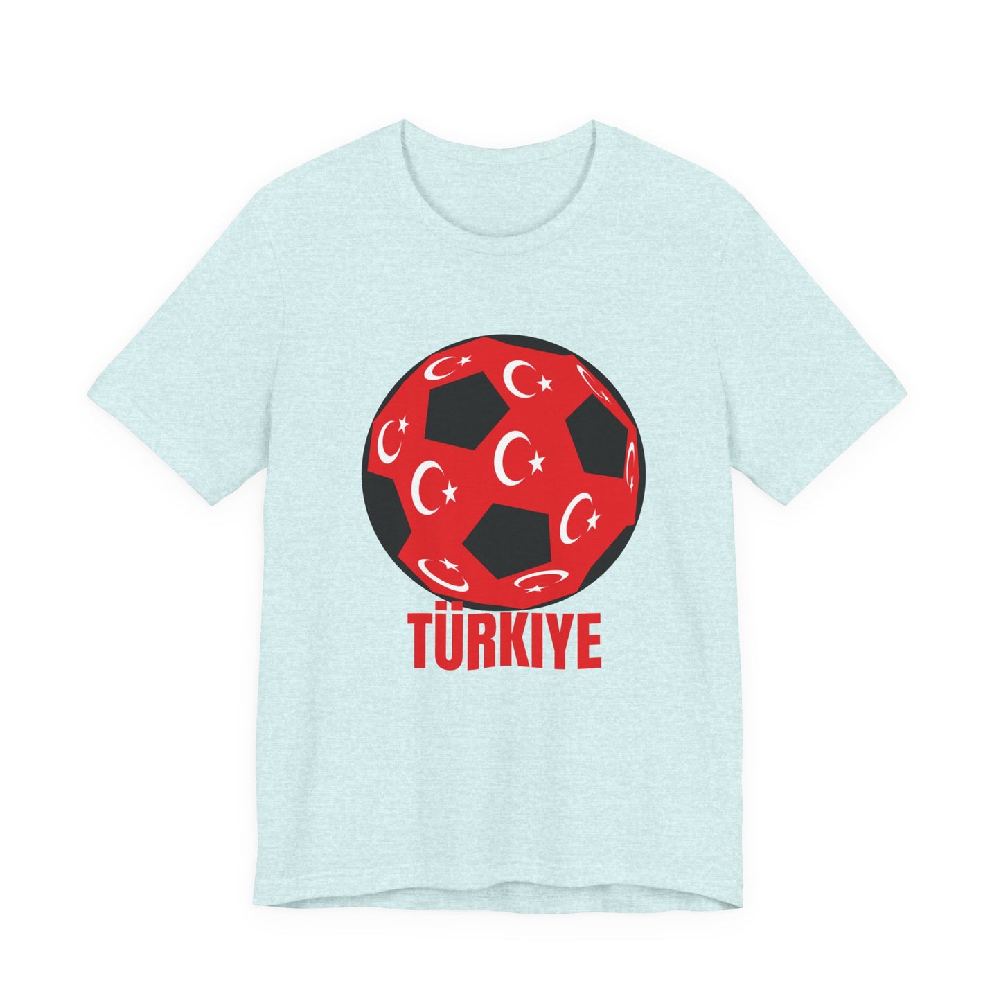 Türkiye Fan Specialty Soccer Ball Design T Shirt Red Text