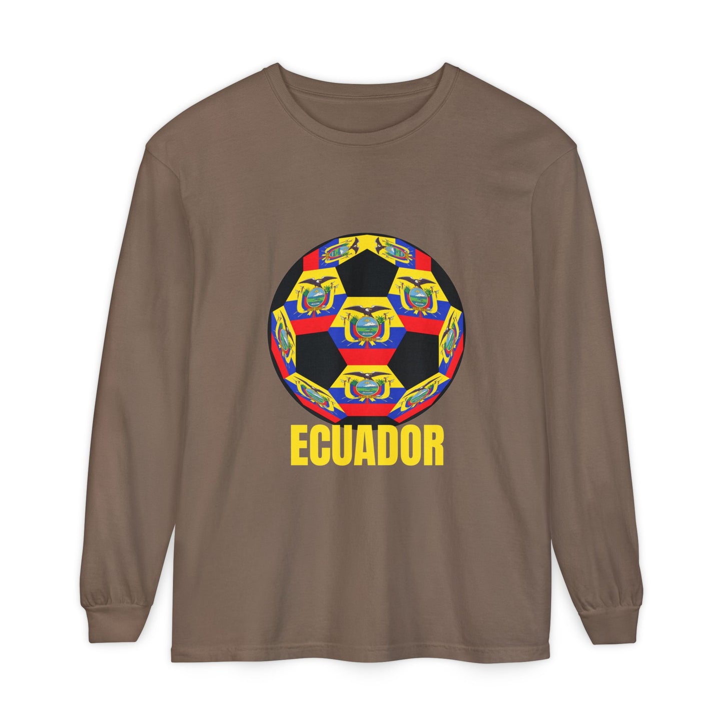 Ecuador Soccer Ball Long Sleeve Tee