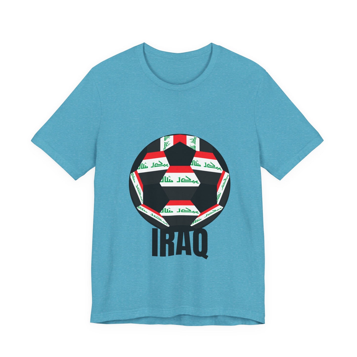 Iraq Fan Specialty Soccer Ball Design T Shirt