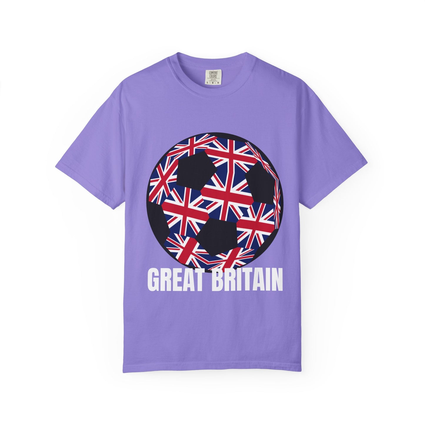 Great Britain Fan Specialty Soccer Ball Design T Shirt